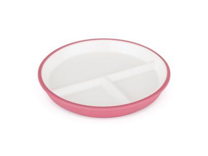 PETITE&MARS Talíř keramický se silikonovým obalem (Variant Candy Pink)