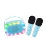 lalar karatwo wlights blue bluetooth karaoke party set 2 mikrofony blue 01
