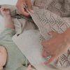 BIBS pletená vlnkovaná deka z BIO bavlny (varianta vanilka)
