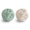 Mushie silikonove kocky 2ks CambridgeBlue ShiftingSand 810052467382 MDPT1003