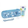 CHICCO Set zubní kartáček a pasta v pouzdře Always smiling 6m+ (Variant light blue)