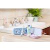 CHICCO Set zubní kartáček a pasta v pouzdře Always smiling 6m+ (Variant light blue)