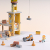TP533 jeřáb a sada autíček tooky toy 4