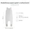 Sleepee Mušelínový spací vak s nohavicemi Šedý (Velikost M)