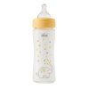 CHICCO Kojenecká skleněná láhev Perfect Easy 240 ml, pomalý silikonový průtok 0m+ (Variant Slon)