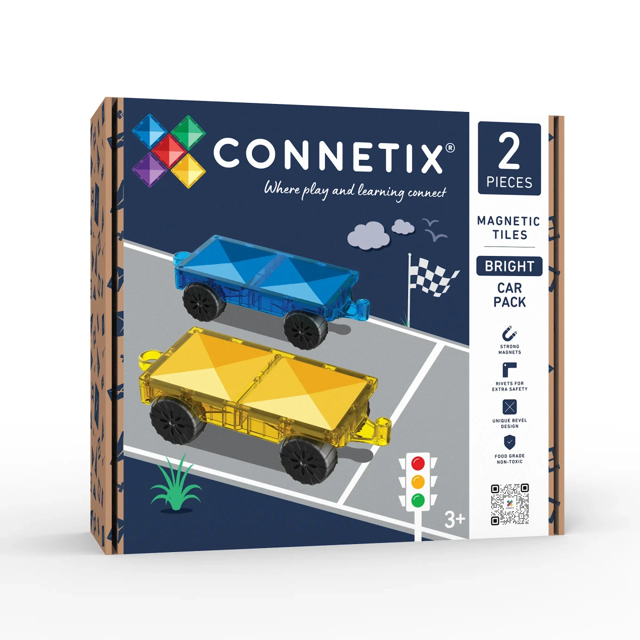 A Connetix Bright Car Pack 2 db doboza