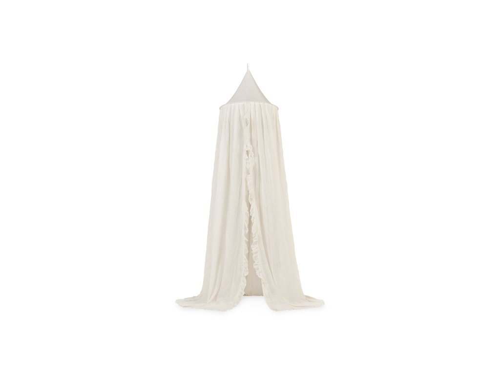 1423019 jollein nebesa nad postielku vintage 245cm ruffle ivory