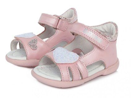 D.D. Step Sandálky ružové Glitter Heart 2