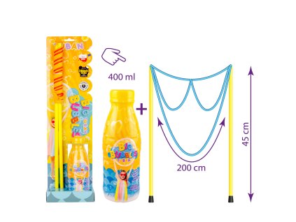 tu3647 Óriás buborék készlet pálcákkal, zsinórral, szemüvegekkel és 400 ml folyadékkal