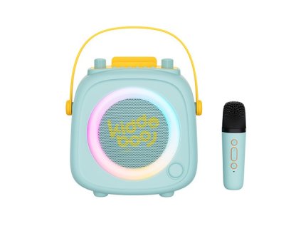 kb23028mnt bluetooth karaoke szett mikrofon és hangszóró kidsvoice menta 1