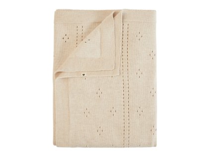 BIBS pletená dierkovaná deka z BIO bavlny (Variant Ivory)