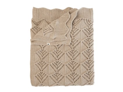 BIBS pletená vlnkovaná deka z BIO bavlny (Variant Vanilla)