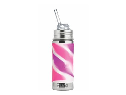 Pura nerezová fľaša so slamkou 325 ml (Variant Pink)