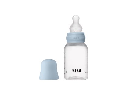 BIBS hasfájás elleni cumisüveg szilikon cumival 150ml (Variant Baby Blue)