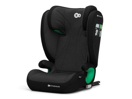 KINDERKRAFT Junior Fix 2 autósülés 100-150 cm (Fekete szín, Graphite Black változat)