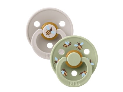 BIBS STUDIO Colour Bumblebee cumisüvegek természetes gumiból 2 db – 1-es méret (Breeze Mix változat)