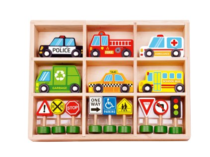 közlekedési eszközök és jelek tooky toys TKF050 01