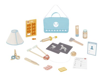 TK319N gyerek állatorvosi készlet táskában 16 db tooky toy 1