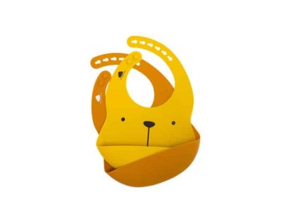 THE COTTON CLOUD SILIKÓNOVÉ PODBRADNÍKY 2 KS MEDVEĎ LILI (Variant cinnamon / mustard)