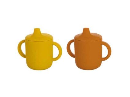 THE COTTON CLOUD SZILIKON KÉSZLET 2 POHÁR MEDVE LILI (Variant cinnamon / mustard)