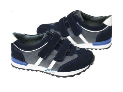 kornecki stylowe profilowane polskie polbuty 06291 kobalt