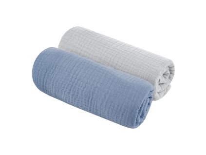 Sleepee Muszlin pelenka 2db 75x75cm (Variant Grey/Petrol)