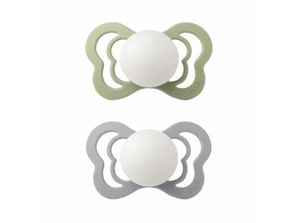 BIBS Couture anatómiai cumik természetes gumiból 2 db - 2-es méret (Sage Night / Cloud Night változat)