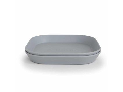 Mushie szögletes tányér 2 db (Variant Cloud)