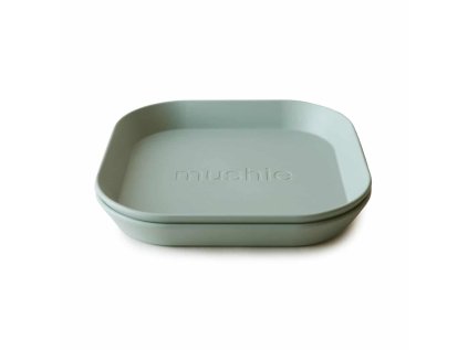 Mushie szögletes tányér 2 db (Variant Cloud)