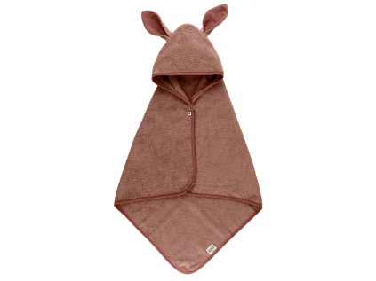 BIBS Kangaroo kapucnis törölköző BIO pamutból (Woodchuck változat)