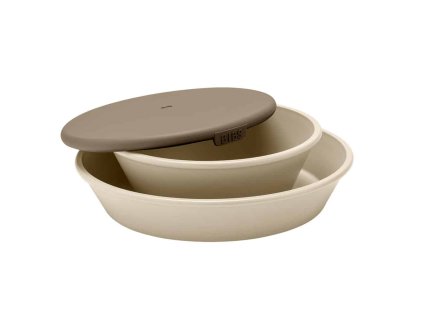 BIBS tanier a miska s vrchnákom (Variant Vanilla)