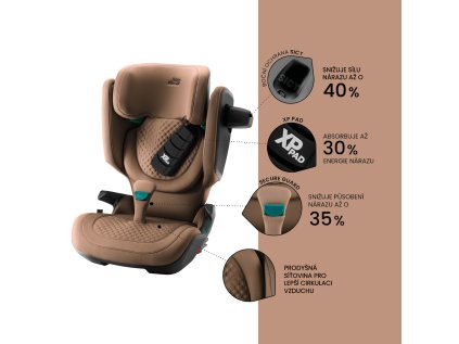 BRITAX RÖMER Kidfix Pro autósülés (Warm Caramel Lux változat, Barna szín)