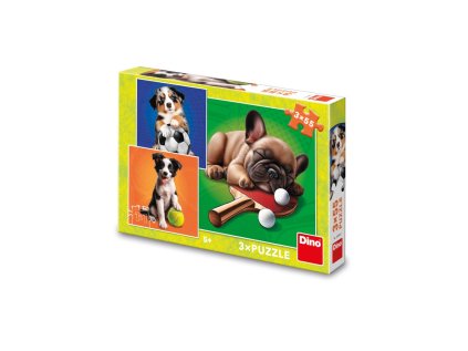 1452236 psi sportovci 3x55 puzzle