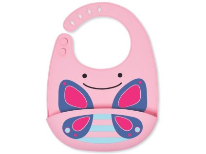 SKIP HOP Zoo Szilikon előke Pillangó 6hó+ (Szilikon típusú)