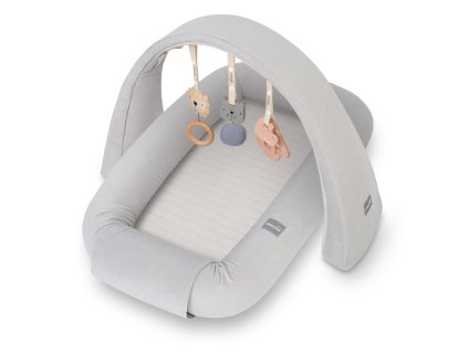 15618 multifunkc ni hni zdec ko pro miminko s hrazdic kou a hrac kami 3 v 1 sleepee grey