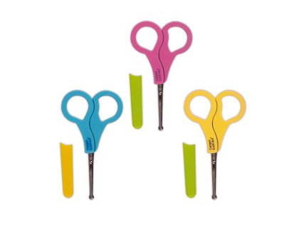 canpol babies babavágó olló lekerekített végekkel és kupakkal