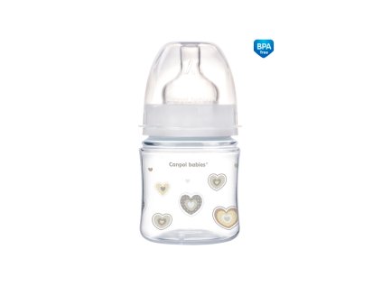 Canpol babies hasfájás elleni, széles nyakú cumisüveg easystart 120ml pp újszülött bézs