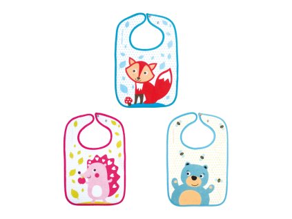 canpol babies pamut előke patentos rögzítéssel cute animals