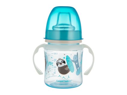 canpol babies tréning bögre világító fogantyúkkal exotic animals 120ml kék