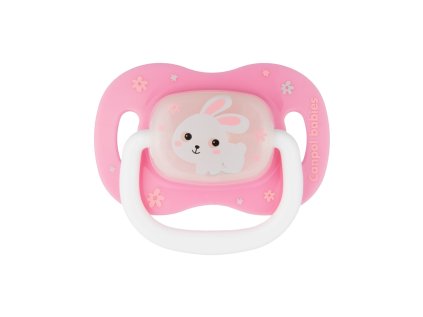 canpol babies szilikon cumi ortodontikus véggel 18hós bunnyampcompany rózsaszín