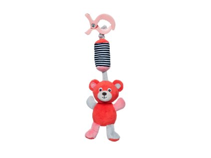 canpol babies plüss játék csíptetővel, piros macik