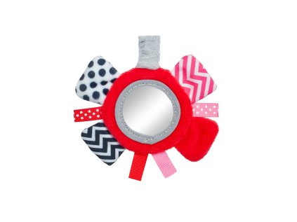 canpol babies interaktív spirál ágyhoz/babakocsihoz, cikcakkos, piros