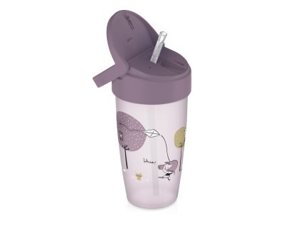 Lovi szívószálas pohár lovely active 350 ml lány