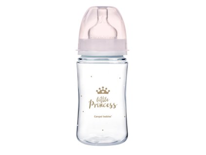 canpol babies széles nyakú royal baby cumisüveg 240ml rózsaszín