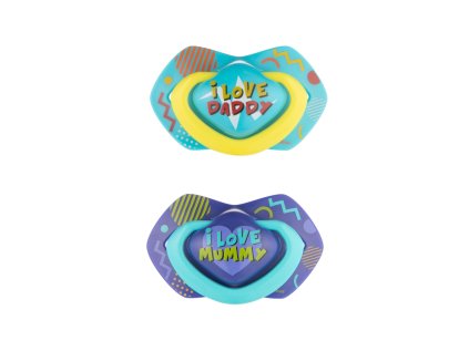 Canpol babies szimmetrikus szilikon cumikészlet 0 6m neon love kék