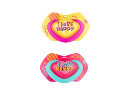 Canpol babies szimmetrikus szilikon cumikészlet 0 6 hó neon love rózsaszín