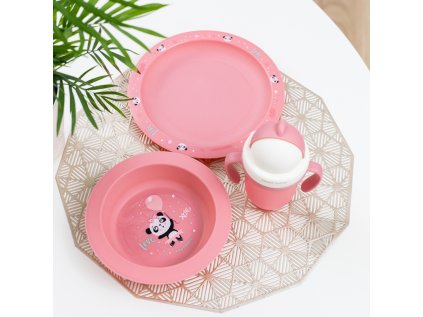 canpol babies étkészlet exotic animals 2db rózsaszín