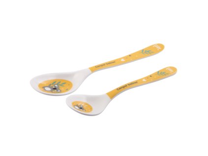 Canpol babies melamin kanál egzotikus állatok mintával, 2 db, sárga