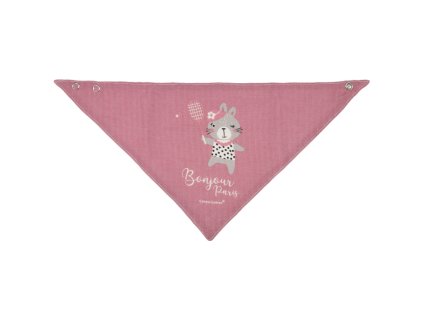 canpol babies muszlin előke bonjour paris 2 db rózsaszín