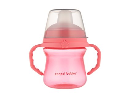 canpol babies szilikon itatópohár firstcup 150ml rózsaszín
